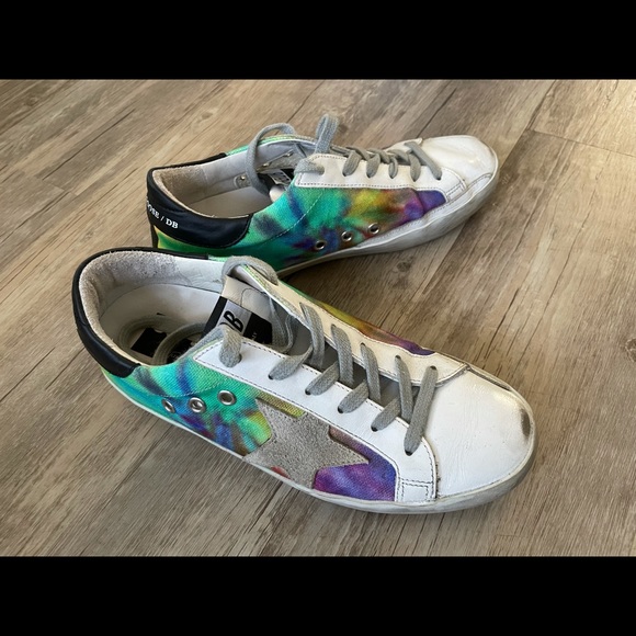 GOLDEN GOOSE SUPERSTAR SNEAKERS TIE DYE Worn 2x EUC - Picture 9 of 13
